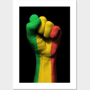 Flag of Mali on a Raised Clenched Fist Posters and Art